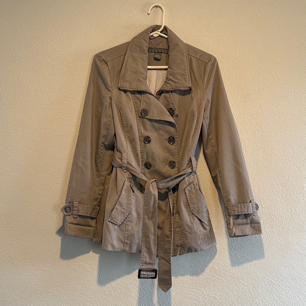 Kenneth Cole Reaction Tan Trench Coat